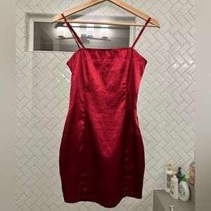 Red Satin Dress